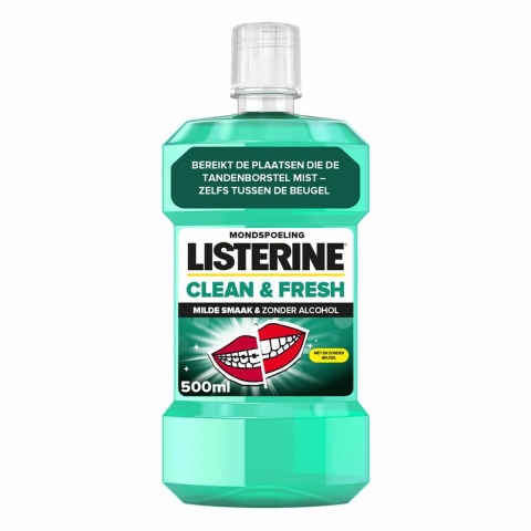 3x Listerine Mondwater Clean&Fresh zonder Alcohol 500 ml