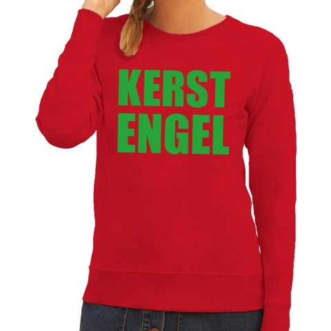 Foute kersttrui Kerst Engel rood voor dames XL (42) -