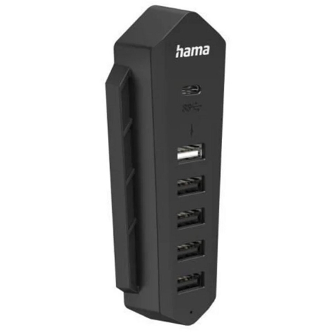 Hama 6in1 USB-hub voor PlayStation 5 Zwart