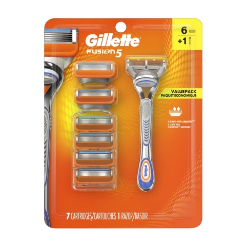 Gillette Scheermes Fusion 5 houder + 6 mesjes 1 set