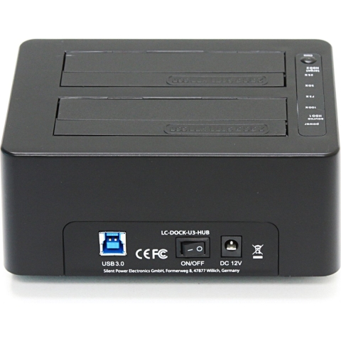 LC-Power LC-DOCK-U3-HUB basisstation voor opslagstations