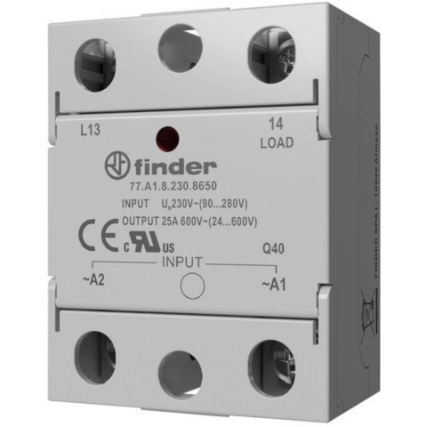 Finder Halfgeleiderrelais 77A190248250 25 A Schakelspanning (max.): 280 V/AC Schakelend bij overbelasting 1 stuk(s)