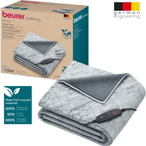 Beurer HD 75 Nordic Grey Green Planet Warmtedeken Grijs