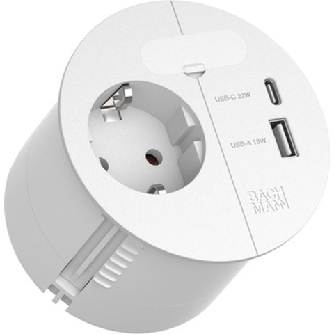 Bachmann 938.303 Bureaustekkerdoos Wit