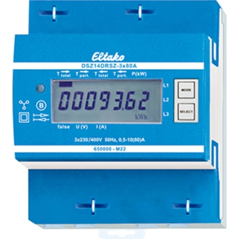 Eltako DSZ14DRSZ-3x80A MID kWh-meter 3-fasen Digitaal 10 A 1 stuk(s)
