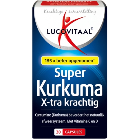 Gratis Verzending: 3x Lucovitaal Super Kurkuma X-tra Krachtig 30 capsules