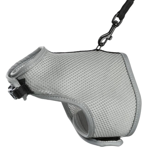 Trixie softtuigje met riem voor de kat Grijs