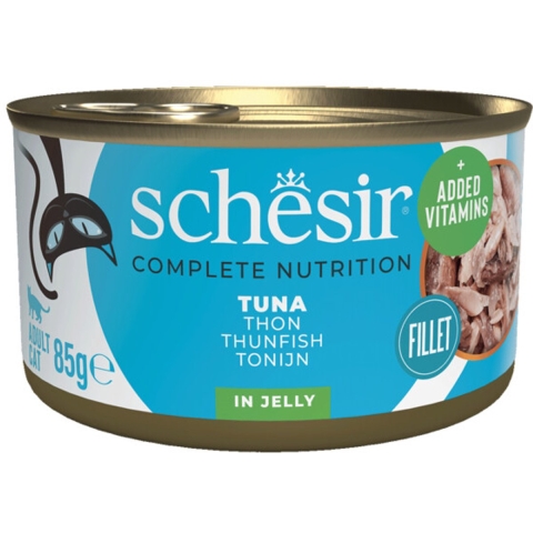 12x Schesir Kattenvoer Tonijn in Gelei 85 gr