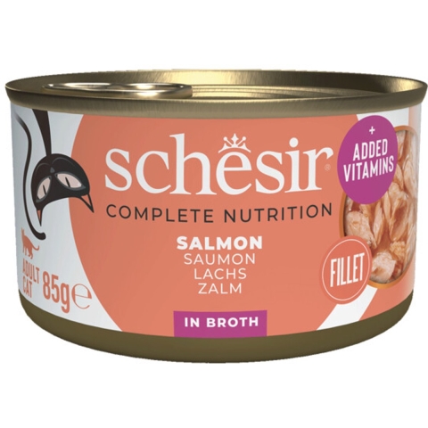 12x Schesir Kattenvoer Gekookte Zalm 85 gr
