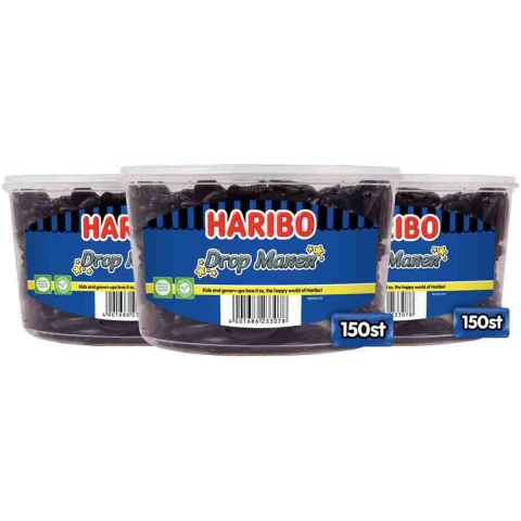 3x Haribo Drop Manen 150 stuks