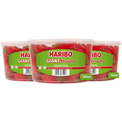 3x Haribo Aardbeien 150 stuks