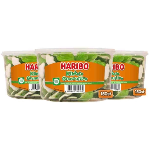 3x Haribo Kikkers 150 stuks