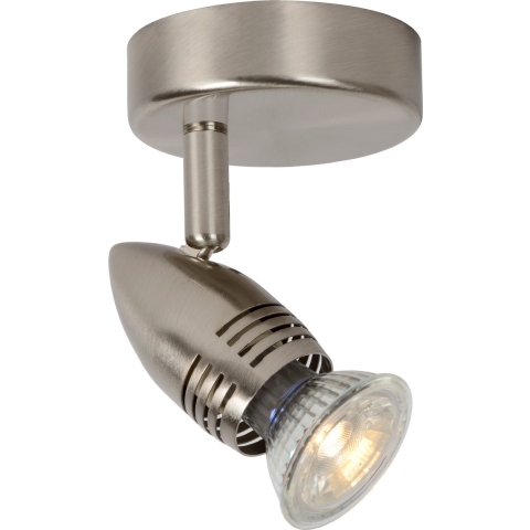 Lucide Caro 1 - opbouwspot - 9 x 13 x 9 cm - 5W LED incl. - satijn chroom