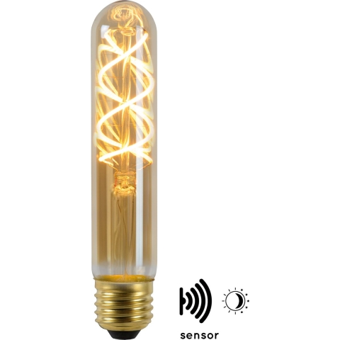 Lucide LED Bulb Twilight Sensor - Ø 3 x 14 cm - E27 - 4W niet dimbaar - 2200K - amber