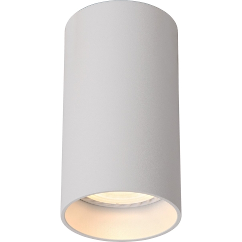 Lucide Delto Rond - opbouwspot - Ø 5,5 x 10 cm - 5W dimbare LED incl. - dim to warm -  wit