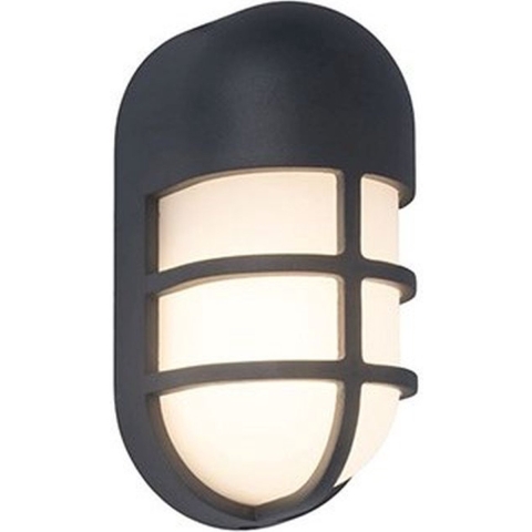 Lutec Bullo - buiten wandverlichting - 10,2 x 8,6 x 19,3 cm - 14,5W LED incl. - IP54 - donkergrijs