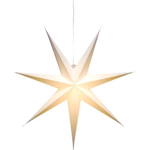 Konstsmide kerstverlichting - papieren 7-ster - 78 x 13,5 x 78 cm - wit