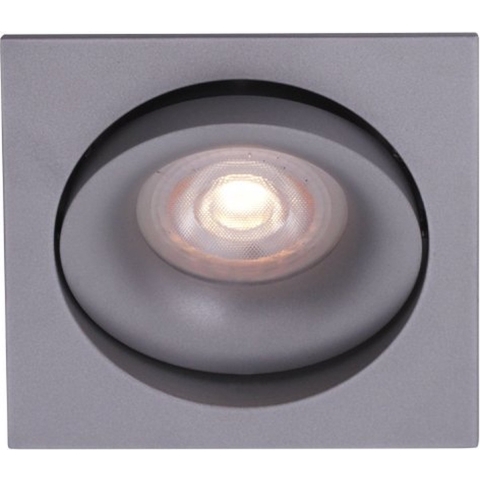 Artdelight Alice - inbouwspot - 90 x 90 mm, 80 x 80 mm inbouwmaat - grijs