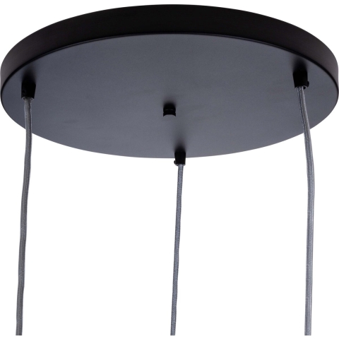 ETH - ronde plafondkap voor 3 lichtpunten - Ø35 x 3 cm - poederzwart