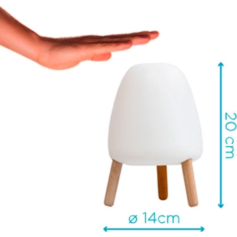 New Garden Rocket 20 - tafellamp - Ø14,2 x 19,4 cm - 1W dimbare LED incl. - IP43 - wit