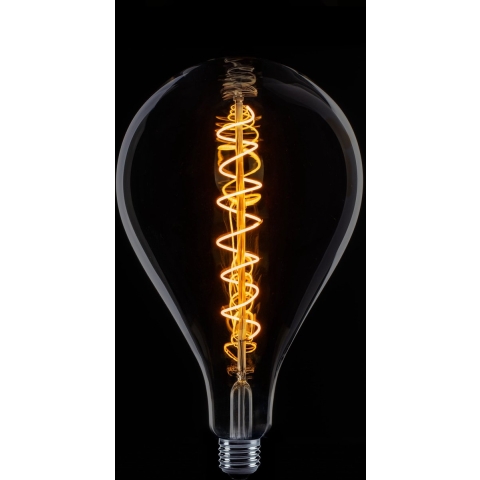 ETH Standaard XXL Spiraal Filament LED - 3 stappen dimbaar - E27 - 1 tot 7W - 2100K – gerookt