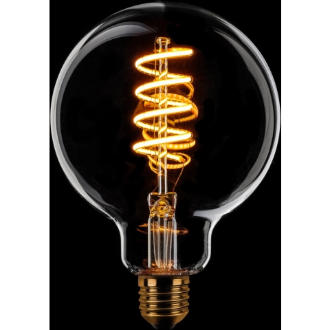 ETH Globe Spiral LED Filament - Ø 9,5 cm - E27 - 3 stappen dimbaar - 7W - 2200K  - transparant