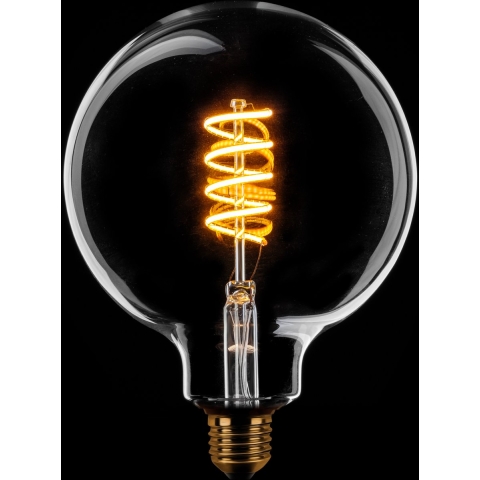 ETH Globe Spiral LED Filament - Ø 12,5 cm - E27 - dimbaar - 7W - 2200K  - transparant