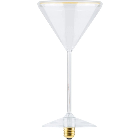 Segula LED lamp - Floating Martini - Ø 12 x 25 cm - E27 - 6W dimbaar - 2200K - transparant