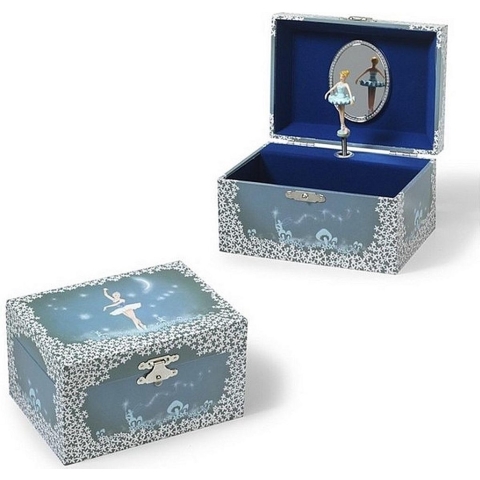Simply for Kids Juwelen-Muziekdoosje Ballerina Witte Jurk Blauw/Wit