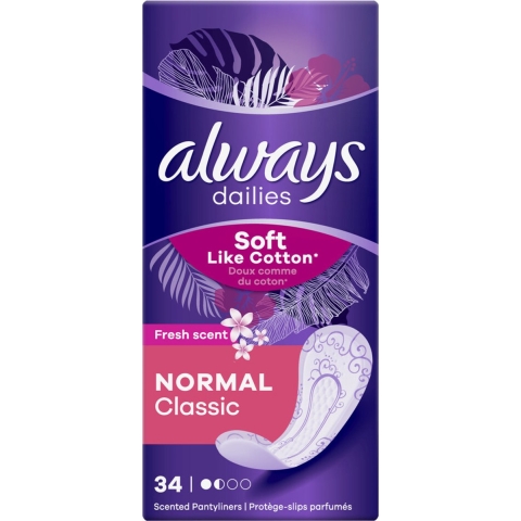 8x Always Inlegkruisjes DailyFresh Normal 34 stuks