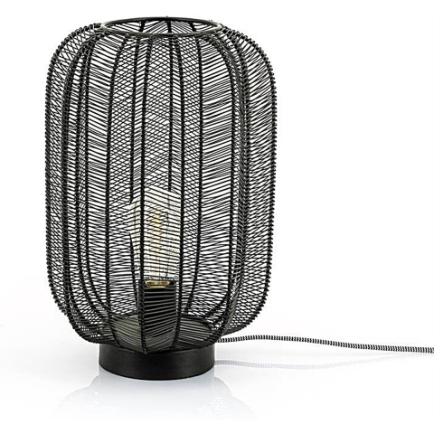 Tafellamp Carbo– Stijlvolle Zwart Metalen Tafellamp - Sfeervolle Verlichting - 24 x 24 x 38 cm