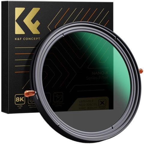 K&F Concept CPL + Variabel ND Filter ND2-ND32 Nano X - 72mm