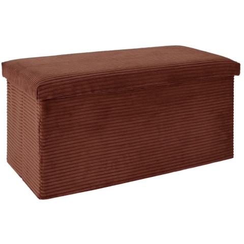 Hocker/poef opvouwbaar - bruin terracotta - cocoonen - MDF - 76 x 38 cm -