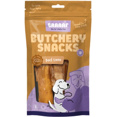 10x Braaaf Butchery Beef Sinew Hondensnack 150 gr