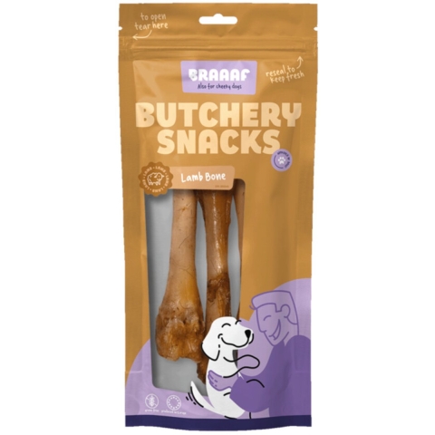 10x Braaaf Butchery Lamb Bone Small Hondensnack 3 stuks