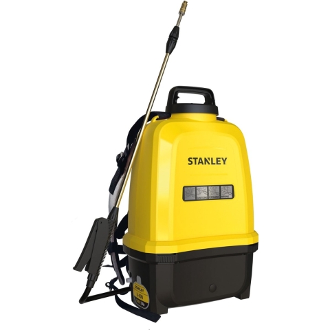 Stanley Druksproeier 16 L - Rugdruksproeier - Elektrisch met lithium batterij en telescopische lans - Geel/zwart