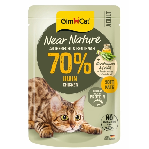 16x GimCat Kattenvoer Near Nature Kip 85 gr