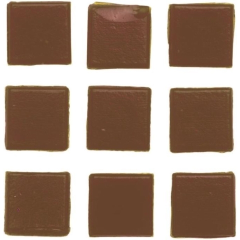360x stuks vierkante mozaiek steentjes bruin 2 x 2 cm -