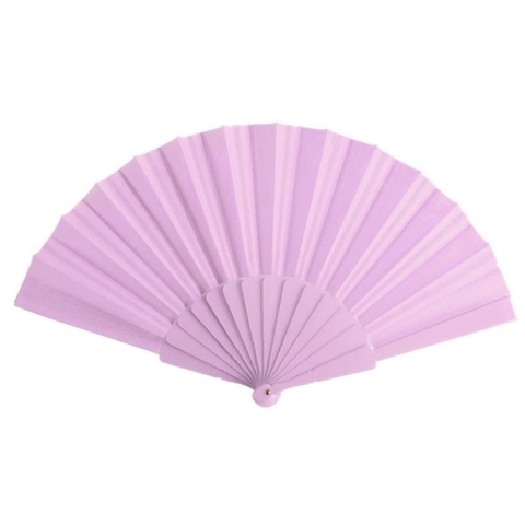 Spaanse Handwaaier - 10x - lichtroze - 23 x 43 cm - Verkoeling waaiers voor zomerse themperatuur -