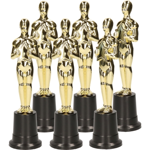 Filmster/Oscar award beeldje - 5x - goud - 22 cm - Hollywood thema film trofee -