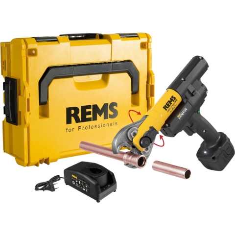 Rems 578X11 14,4V Li-Ion Accu Mini-Press AC Radiaalpers Set (1x 2.5Ah Accu) In Koffer + 3 Bekken Naar Keuze