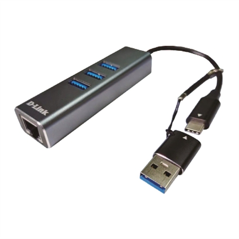 D-Link DUB-2332 USB-combi-hub 4 poorten Antraciet