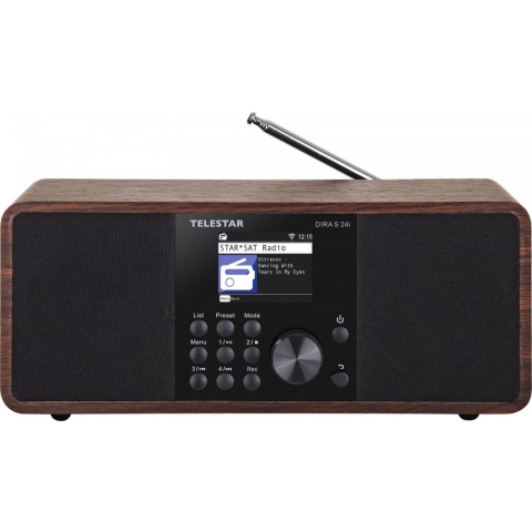 Telestar DIRA S 24i - Hybride radio - DAB+ FM internetradio Bluetooth USB - 2,4 inch TFT-display