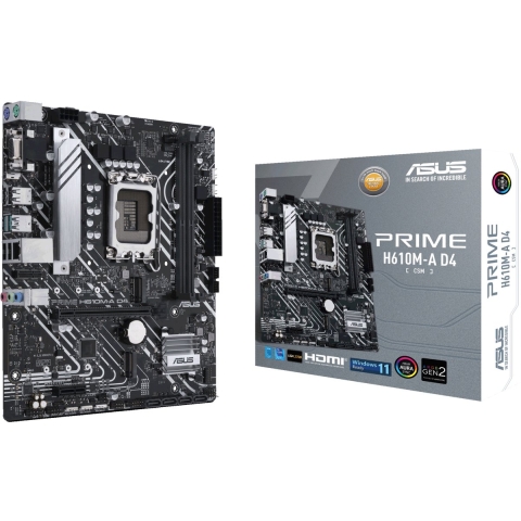 Asustek Computer PRIME H610M-A D4-CSM Moederbord Socket Intel LGA 1700 Vormfactor Micro-ATX Moederbord chipset Intel® H610