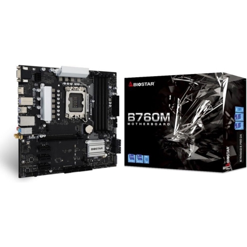 BioStar B760MX2-E Pro D4 Moederbord Socket Intel LGA 1700 Vormfactor ATX Moederbord chipset Intel® B760