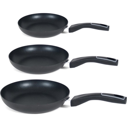 Koekenpannen set Gusto met anti-aanbak laag dia 20/24/28 cm - Alle warmtebronnen geschikt -