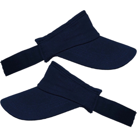 4x stuks navy blauwe zonneklep voor volwassenen -