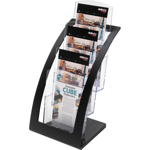 Deflecto Contemporary 693604 Folderhouder Zwart, Transparant 1/3 DIN A4 1 stuk(s) (b x h x d) 174 x 350 x 155 mm