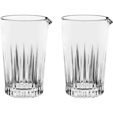 2x Luxe glazen water karaffen van 550 ml -