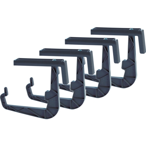 6x Verstelbare kunststof balkonbeugels 20 tot 25 cm antraciet -